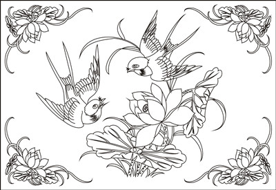 【花鳥魚蟲】激光打標(biāo)機(jī)花鳥魚蟲矢量圖模板159個(gè)下載地址